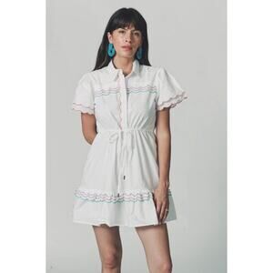 The Shirt by Rochelle Behrens White Julie Dress Sz L